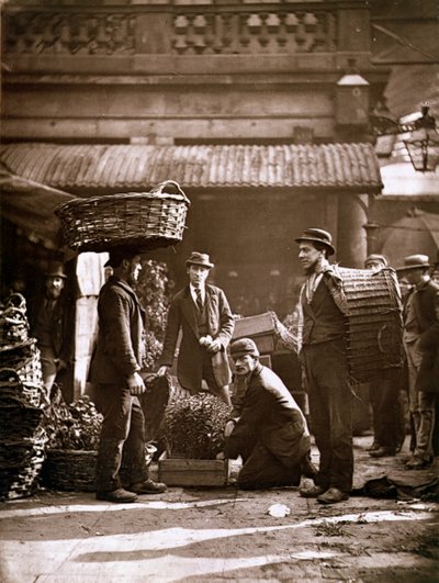 Trabajadores de Covent Garden (woodburytipo) de John Thomson